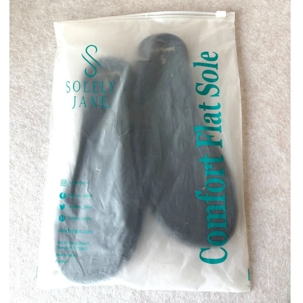 Solely Jane Comfort Flat Sole Black Base Size 7/7.5 Interchangeable Shoe NEW